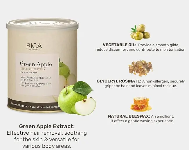 [C146] Rica Wax - Green Apple - 800Ml