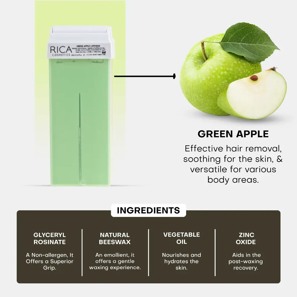 [S0418] Rica Green Apple Wax Refill