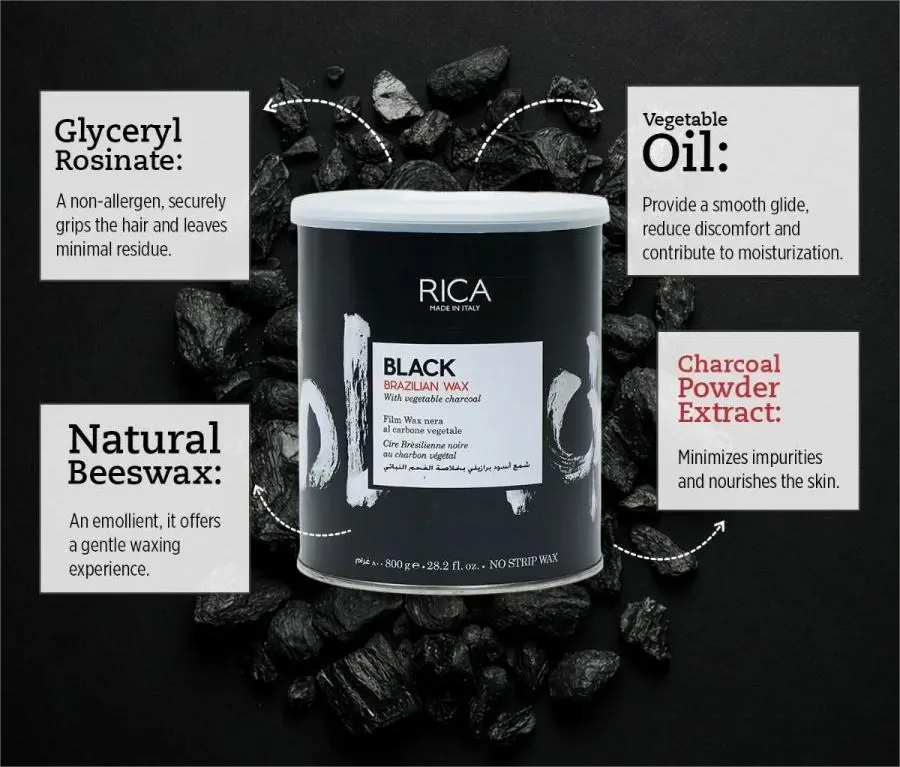 Rica Black Brazilian Wax 800 gm